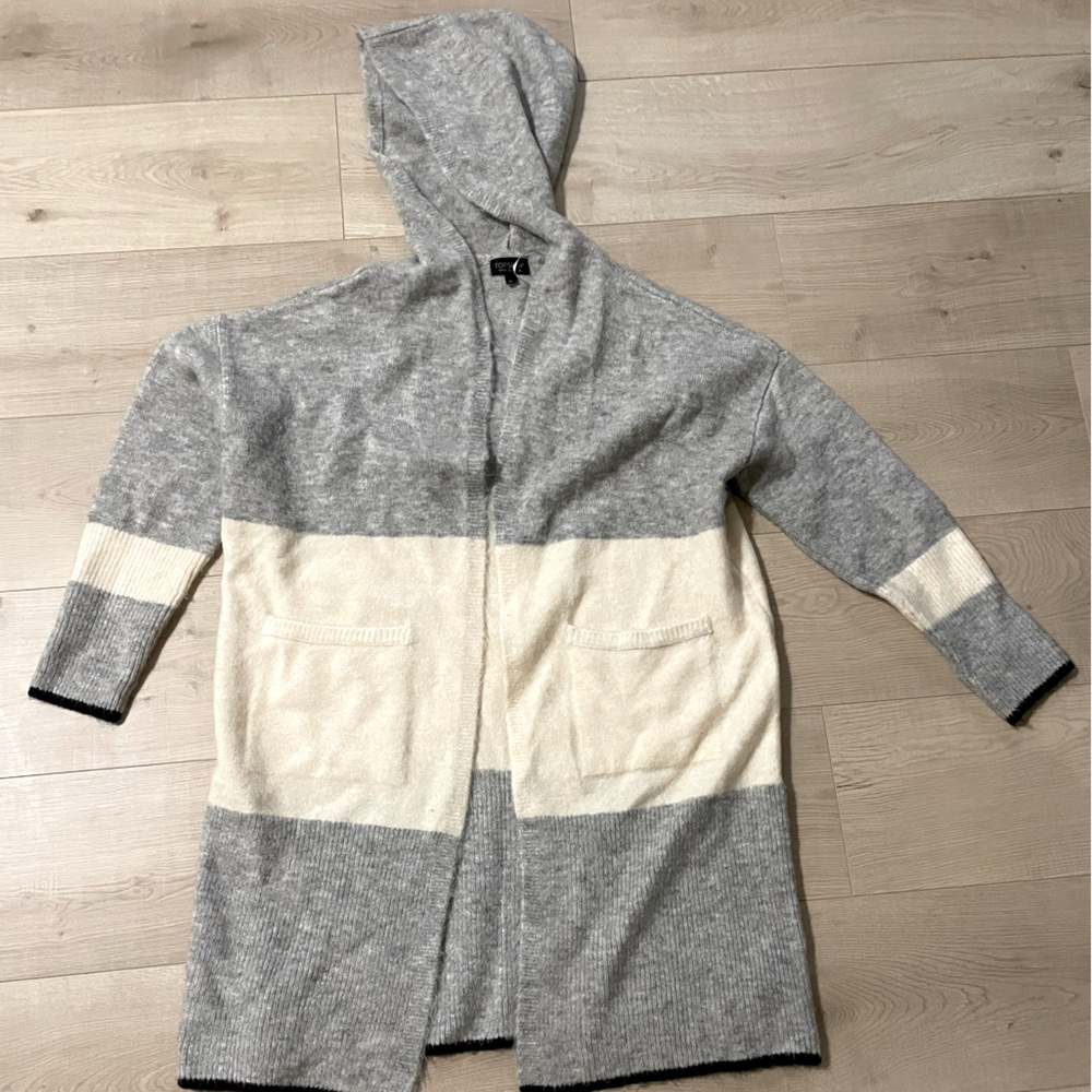 Topshop long cardigan with hood